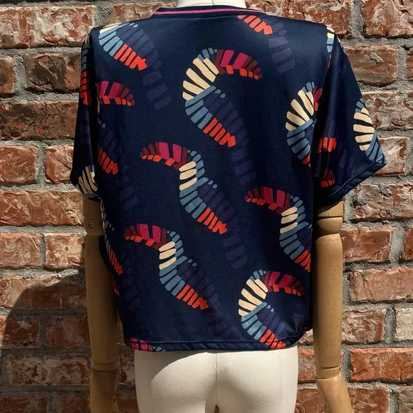 SOLD ELSEWHERE FARM Rio Anthropologie colorful athletic crop top / S - Picture 5 of 12